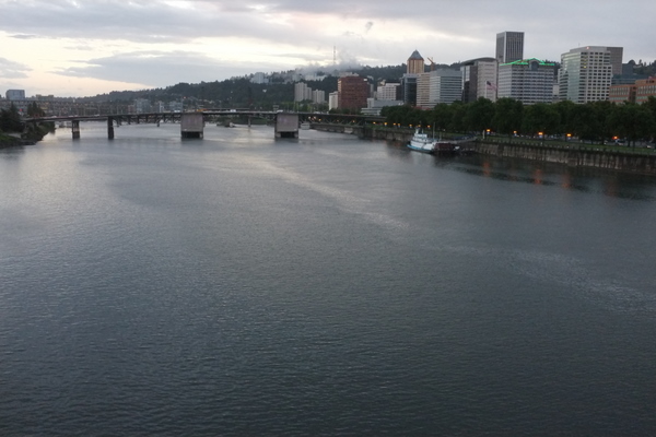 This large river running through Portland